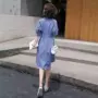 气质中长款设计师宽松连衣裙
