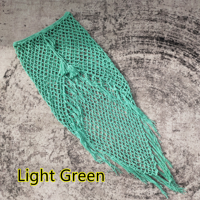 Boho strandklänning med fransar och fishtail-fåll för damer_voghion.com