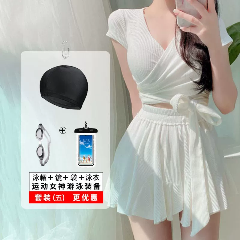 Split supporting swimwear, Korean style, western style