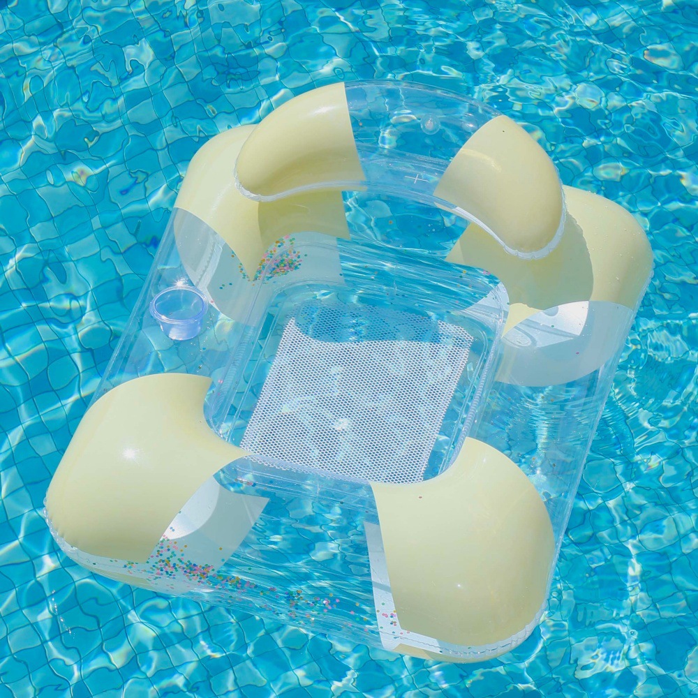 Piscina de viento minimalista círculo de natación de vacaciones círculo de natación para adultos niños sillón de piscina infinita para tomar fotos de diapositivas flotantes