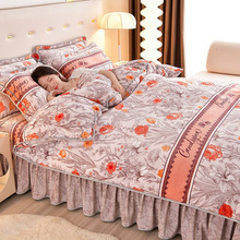 2025高克重8斤牛奶绒四件套金貂绒法莱绒加厚保暖三件套床上用品1