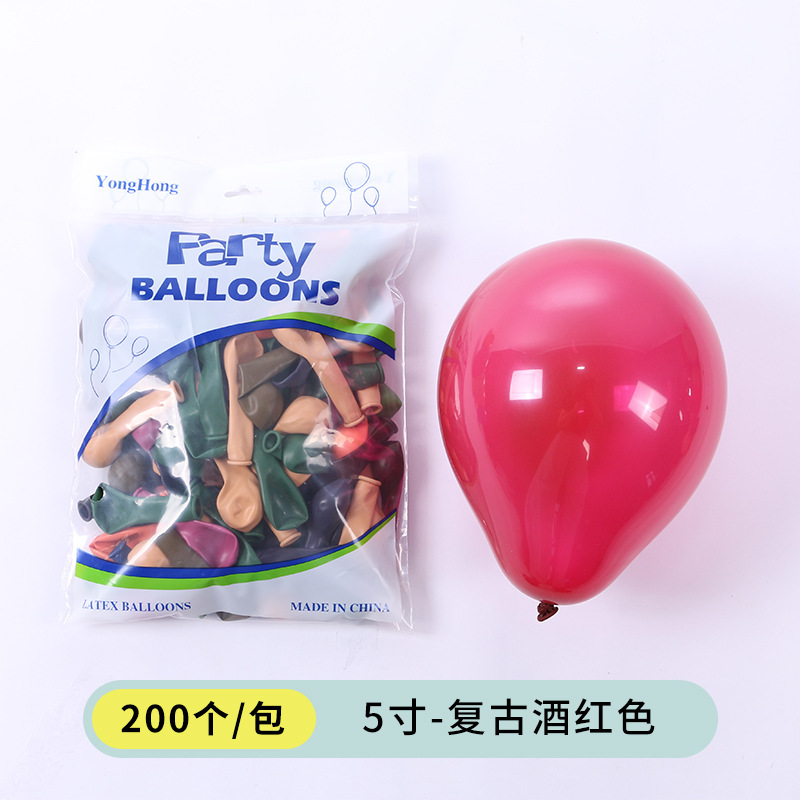 Venta al por mayor nuevo globo 5 pulgadas 12 pulgadas 10 pulgadas color retro engrosado globo de látex fiesta cumpleaños decoración gas