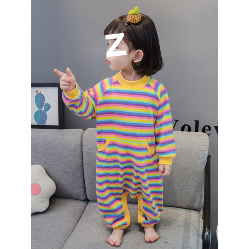 儿童连体睡衣新款春秋季女童睡袋宝宝冬天保暖家居服女孩长袖小童|undefined