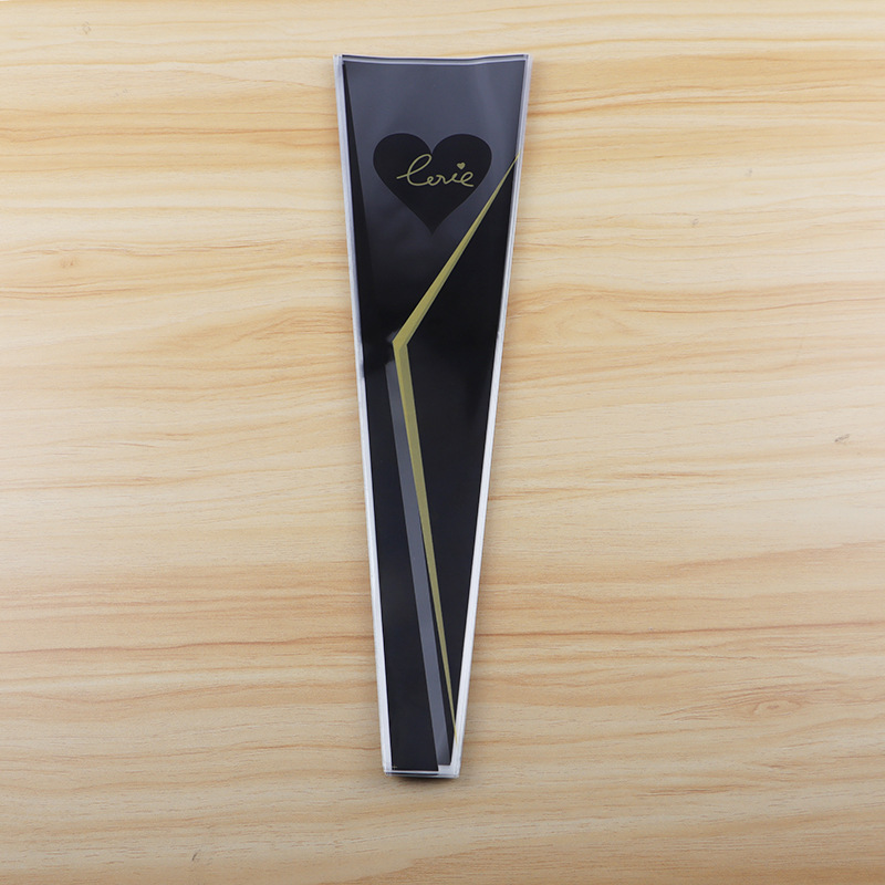 520 Día de San Valentín Corona de una sola rosa Bolsa de flores Material de embalaje Día de San Valentín OPP Bolsa de ramo de plástico al por mayor