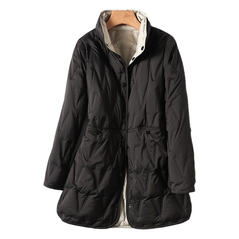 国境を越えた秋冬の新型ダウンジャケットの女性の中には、薄いサイズのゴムがあります。