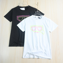 思琪女装4/15 棉质彩条卡通头像圆领修身休闲短袖T恤