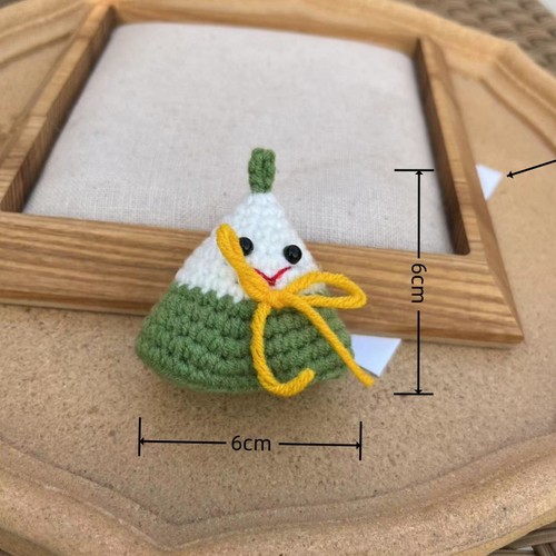 New crocheted rice dumpling pendant for Dragon Boat Festival, keychain ornament, car bag pendant, cute rice dumpling car pendant in one fell swoop