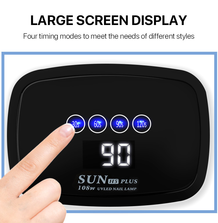 SUN H5PLUS Jel Oje için UV Lambası, Hızlı Kuruyan Tırnak Kürleme Jeli, Tırnak Sanatı Makinesi.