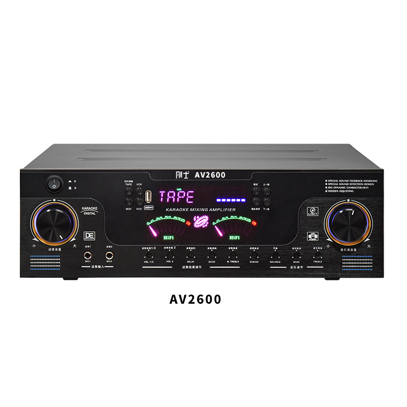 Amplificador de potencia de alta potencia Gangst KTV profesional canción de karaoke para el hogar amplificador de conferencia HIFI subwoofer