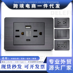 工場直売の代発黒ステンレス美標type-C速充コンセント台標スイッチ現物秒発