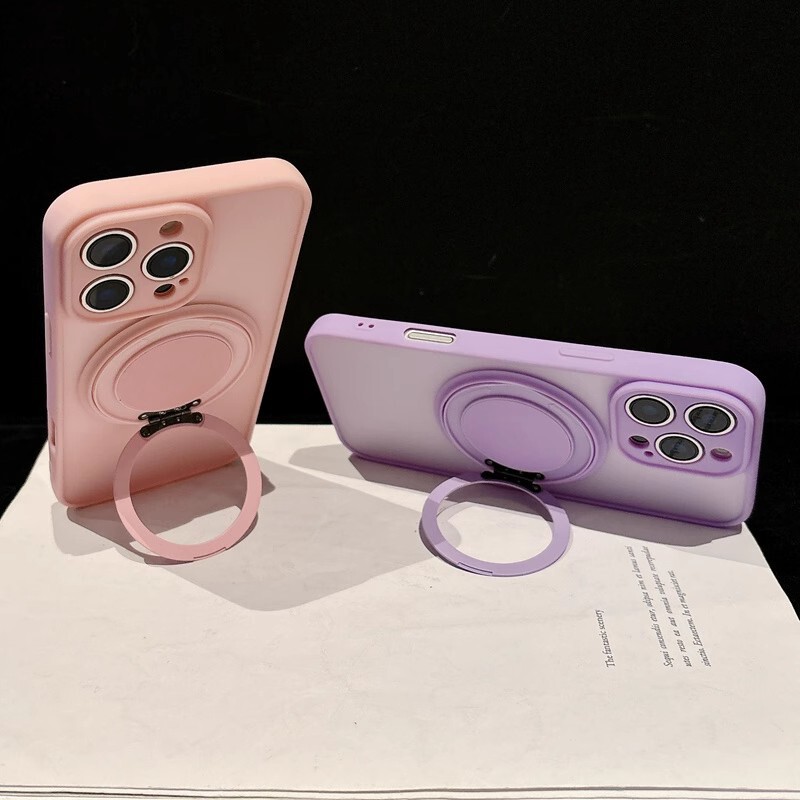 iPhone17proMax携帯電話ケース、つや消し回転磁気ホルダー、Apple 16肌感触オールインクルーシブ保護カバーに適しています。|undefined