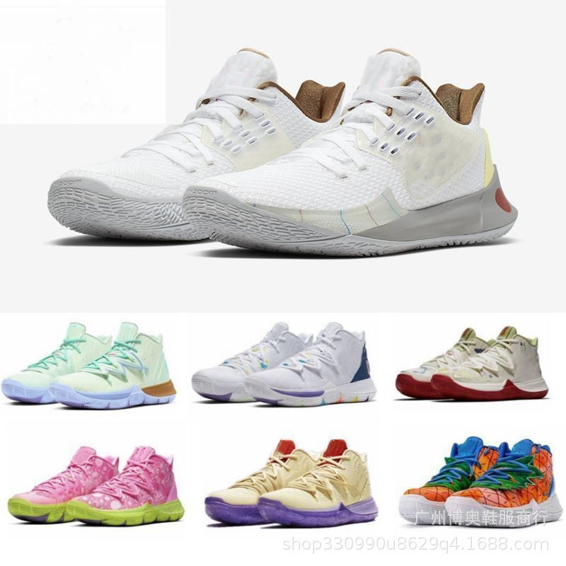 Wholesale Kyrie 5 Basketball Shoes for Men, Co-Branded, White and Purple, Breathable, Wear-Resistant, Shock-Absorbing, Practical Combat Boots, Trendy Wholesale Kyrie 5 Basketball Shoes for Men, Co-Branded, White and Purple, Breathable, Wear-Resistant, Shock-Absorbing, Practical Combat Boots, Trendy