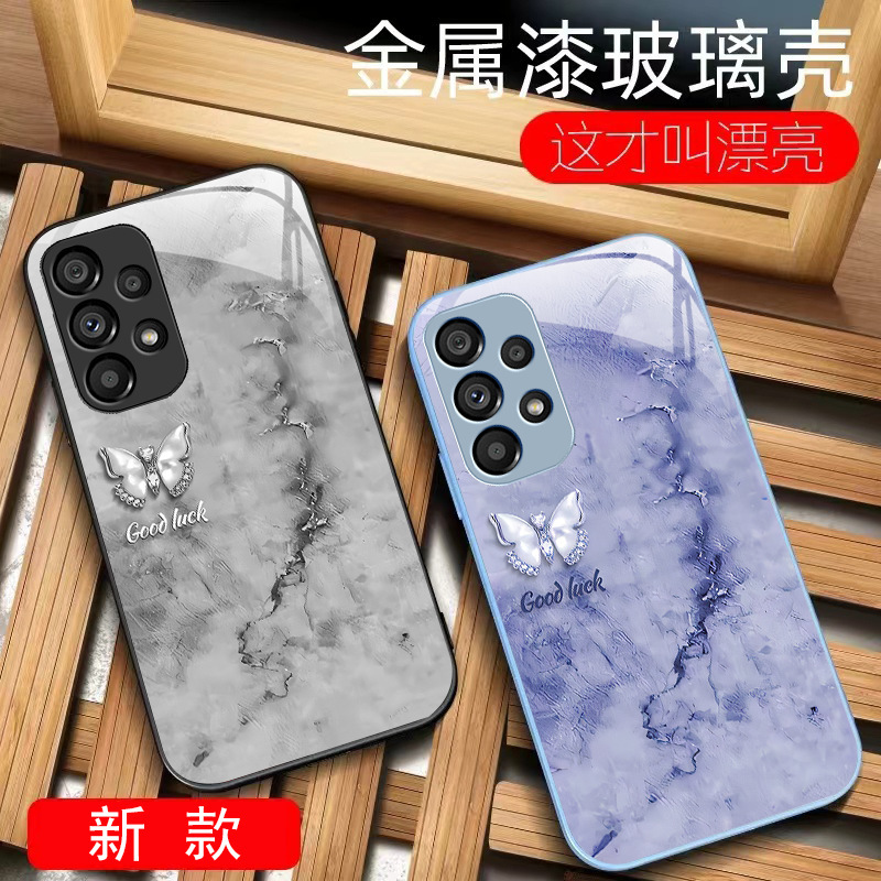 Qimeng Butterfly for Samsung Note20 mobile phone case S8 advanced sense S23 super fire Plus does not hit the shell S24 anti-fall