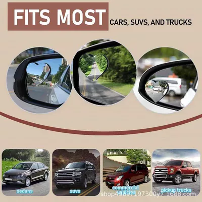 Spot Auxiliary Mirror, Large field of view rear view auxiliary mirror