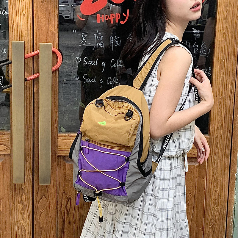 Original Single Outdoor Backpack Boys' Colored Hiking Bag Schoolbag Ultra-light Travel Bag Lightweight Hiking Small Backpack for Women