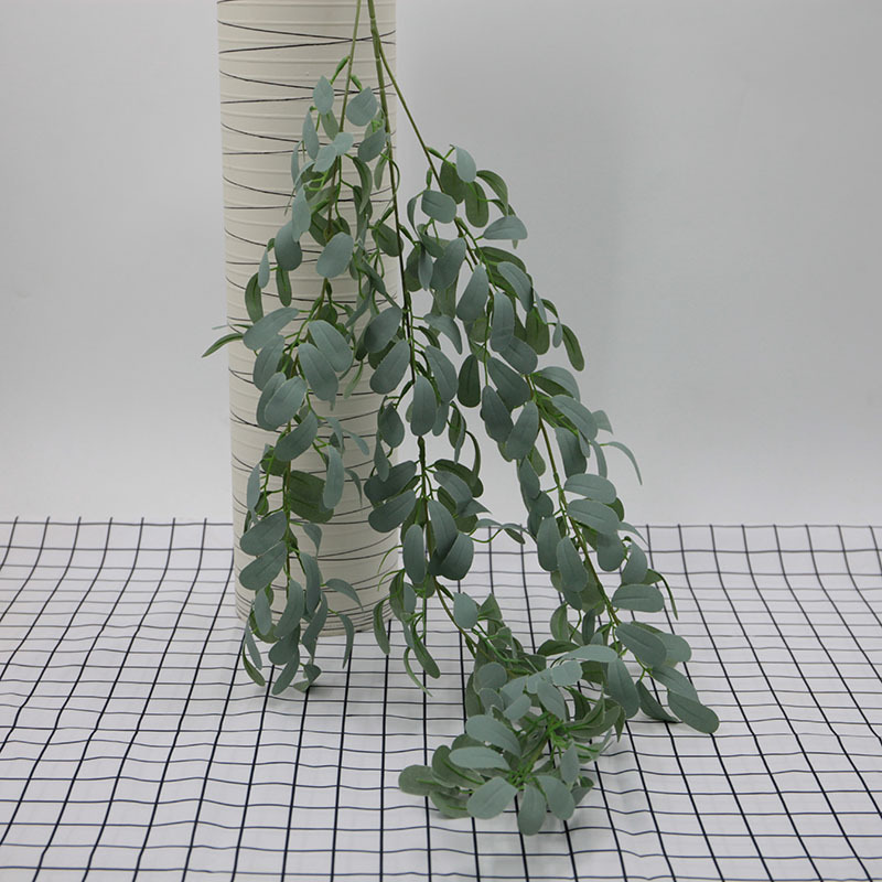 Hojas de palma, hojas de plantas verdes, materiales decorativos para el hogar, decoración de techos, hojas de sauce para colgar en la pared, flores artificiales, hojas de plantas al por mayor. image 9
