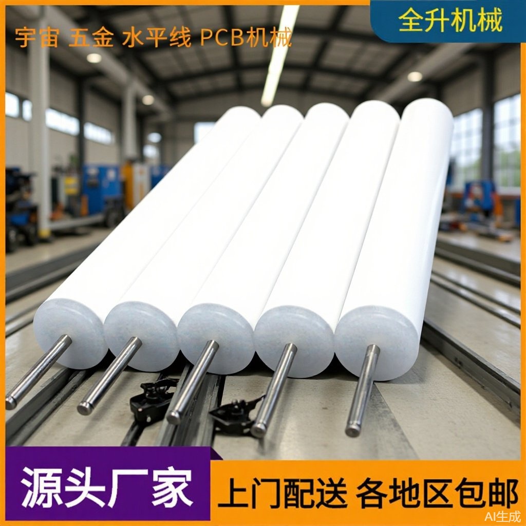PCB设备 德灰PP挡水滚轮白色挡水辘 50外径 不锈钢包胶棍厂家供应