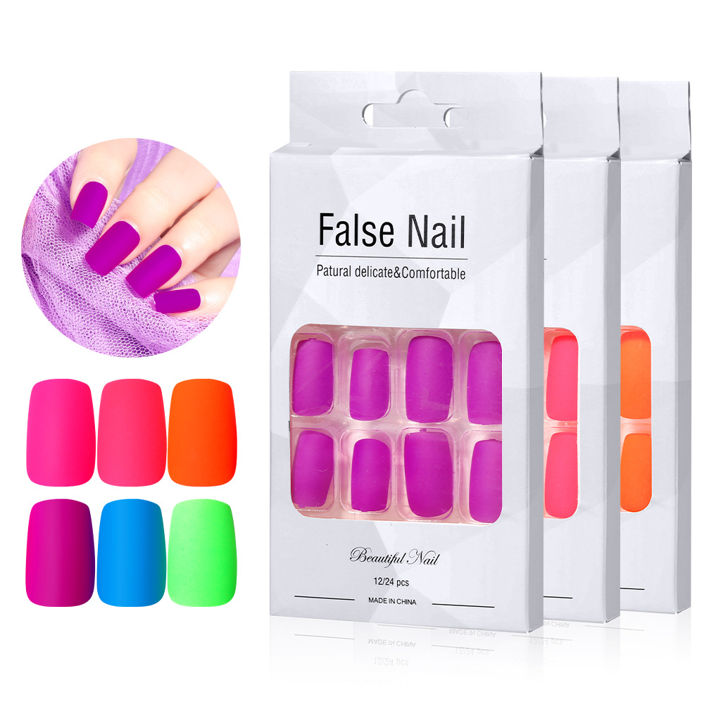 fluorescence fake nails