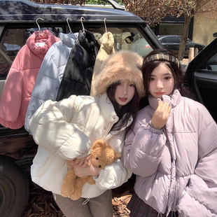 Women's Short Cotton Clothing Dongdaemun K-Style 2024 Winter New Loose and High-End Thickeneded Bread Clothing for Small People