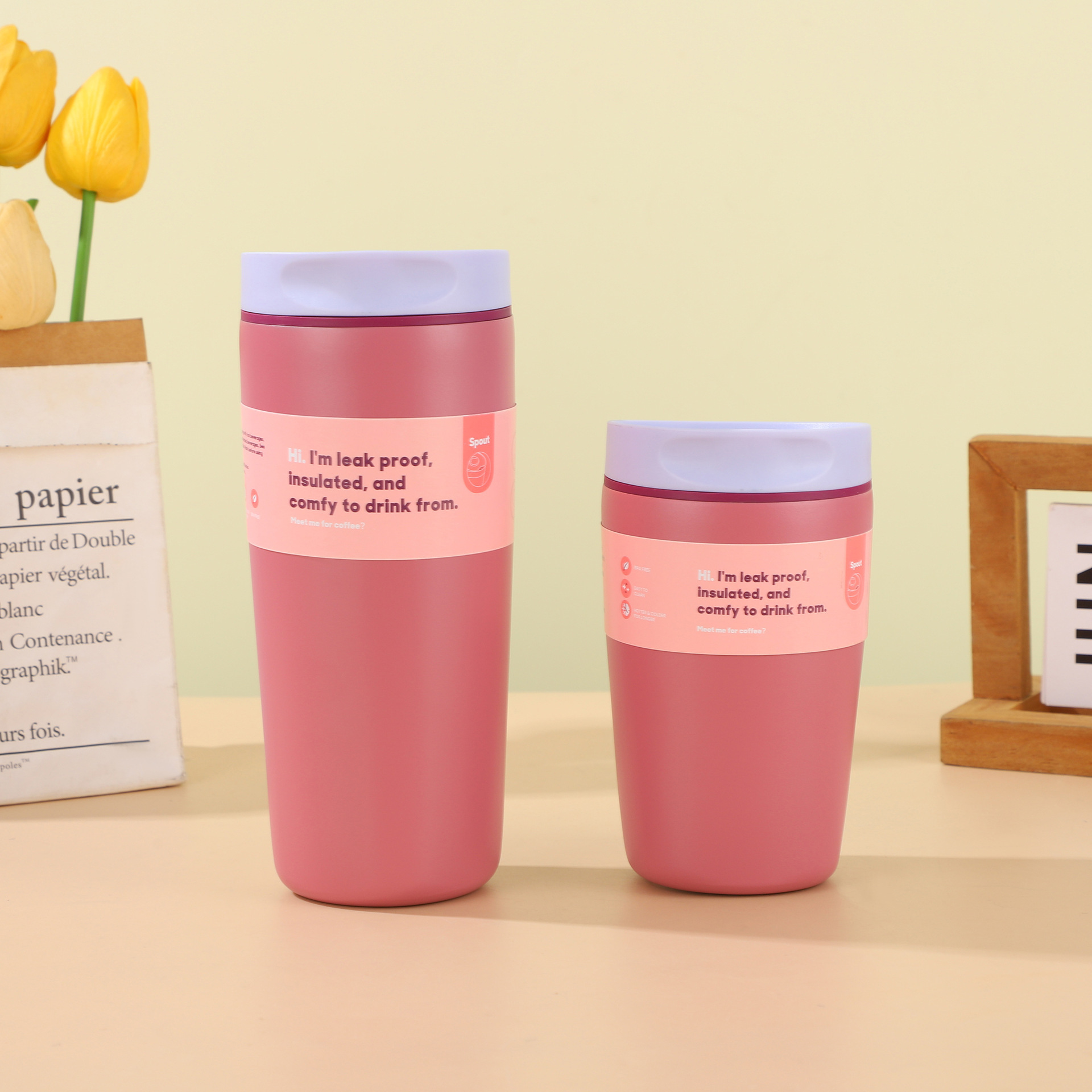 Nuevo Amazon owala la misma taza de café 304 taza de acero inoxidable taza de agua portátil para niñas de oficina