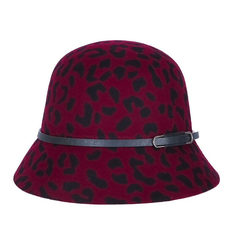 Sombrero de las mujeres de otoño e invierno de lana pura lana sombrero de la cuenca coreano japonés caliente impreso sombrero de fieltro fábrica en stock venta al por mayor image 24