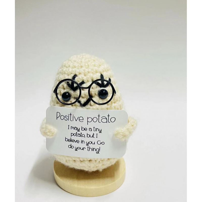 화이트 속눈썹 안경 감자