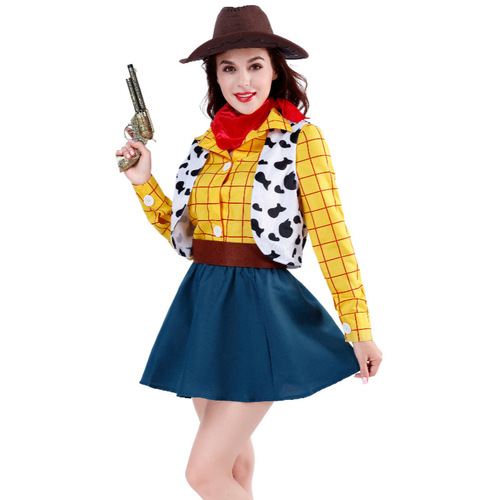 Toy Story 4 Halloween Toys Woody Shepherd Girl Parent-Child Children's Clothing Men's Denim Suit