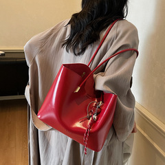 复古大容量包包女2025秋季新款单肩包时尚洋气百搭通勤潮流托特包