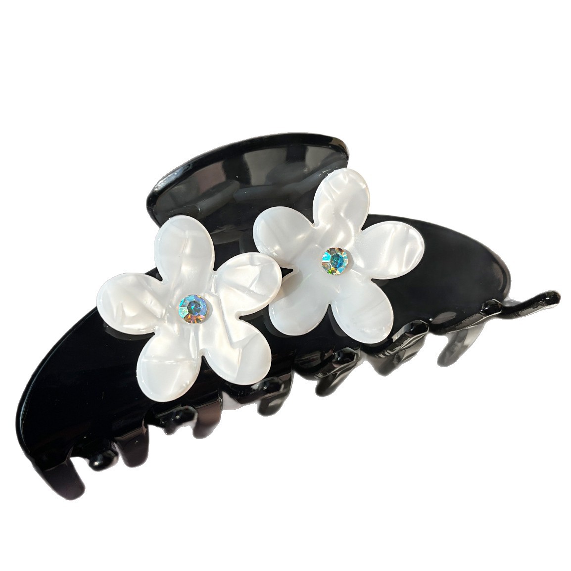 Ingredientes franceses acéticos diamante mariposa clip de agarre para mujeres otoño invierno nuevo temperamento de alta calidad tiburón clip de cabello image 6