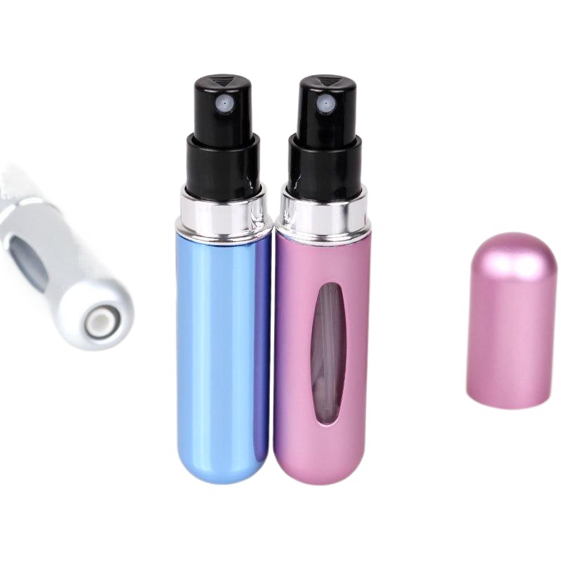 Botella de perfume de 5ml botella de relleno inferior de auto-bomba tipo reciclable botella de spray recargable botella cosmética portátil de alta gama