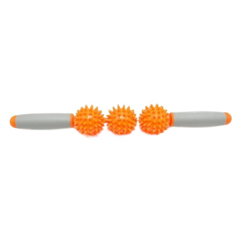 Thorn ball massage stick Thorn ball roller hand-held fascia stick muscle relaxation yoga stick three balls five balls skinny leg roller