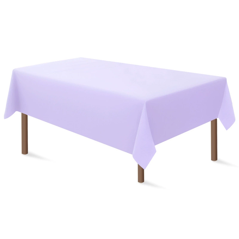 Rectangular disposable party plain tablecloth plastic cloth birthday dessert solid color tablecloth waterproof waterproof table cloth