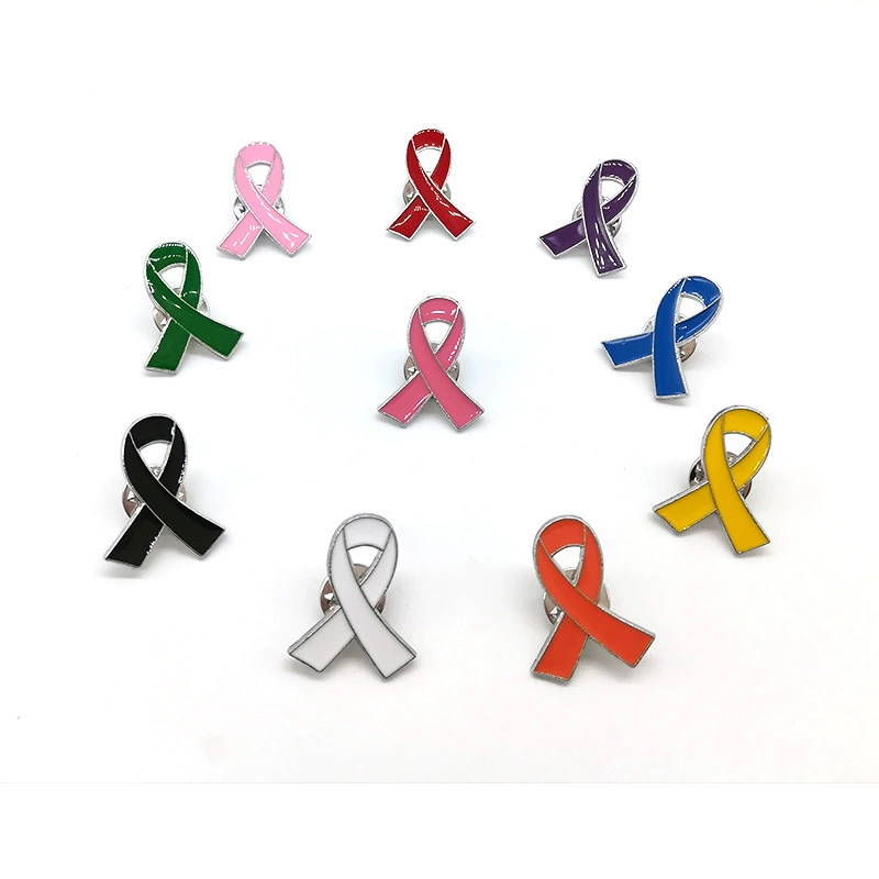 Розовая лента брошь уход за грудью здоровье любовь лук значки Аксессуары Одежды Булавка