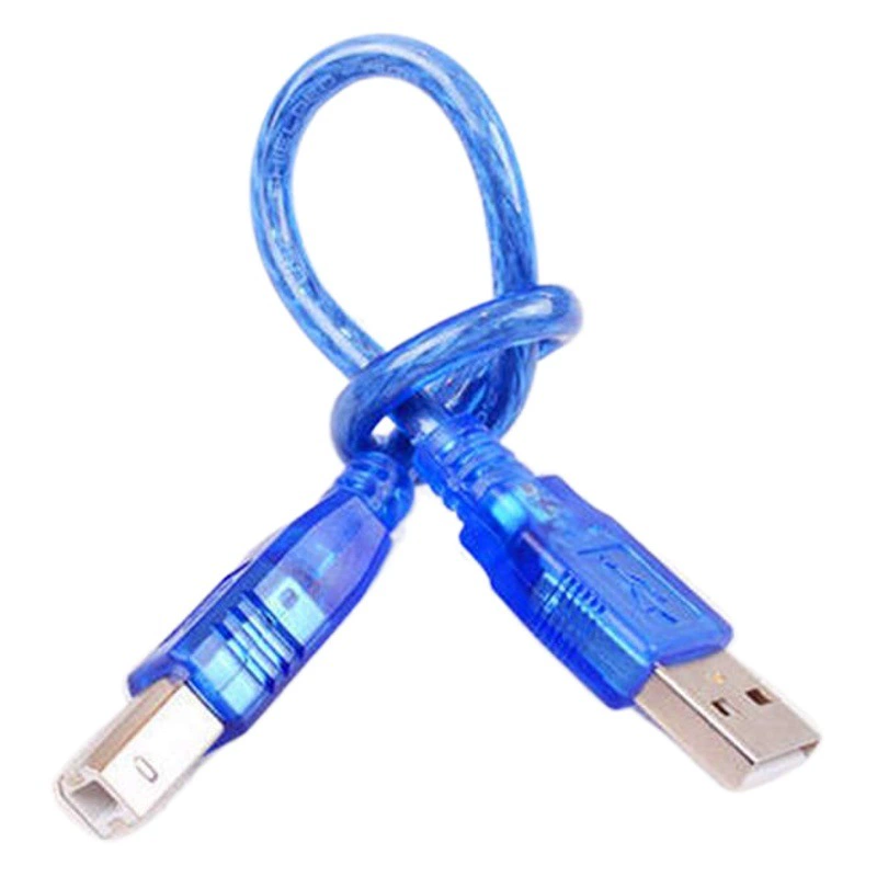 Прозрачный синий USB2.0A революция B общественный устный USB принтер линии передачи данных USB линии печати линии 30 см