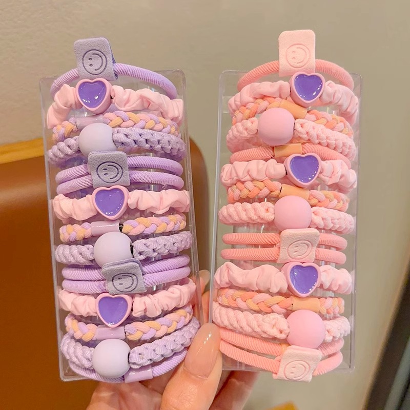 Banda de goma de la cuerda del pelo colorido de los niños banda de pelo femenino de la muchacha Linda pelo no-daño alta cuerda de Pelo elástico banda de goma accesorios para el cabello