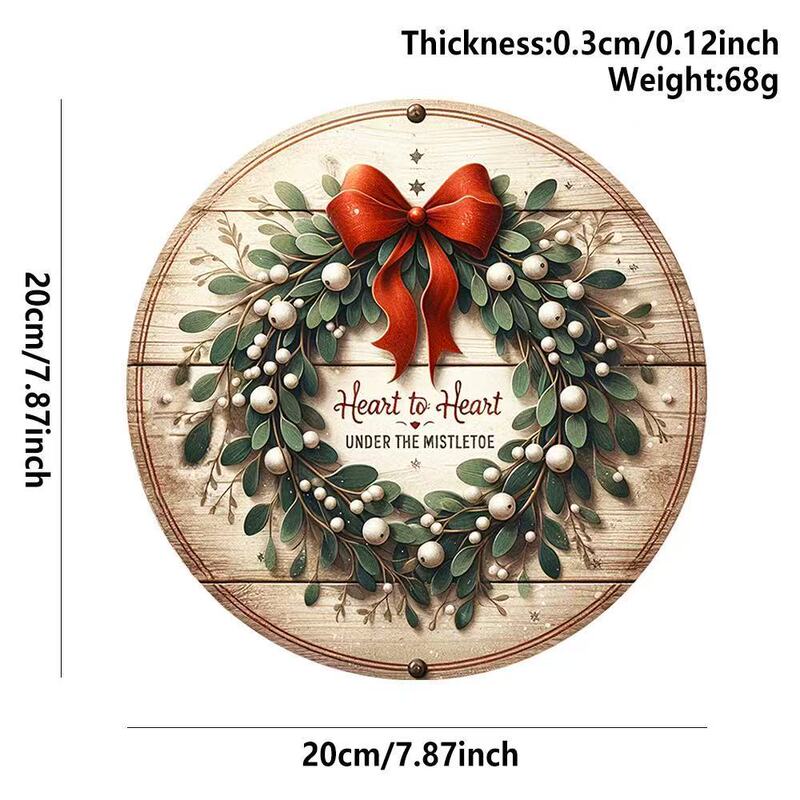 クロスボーダークリスマス木製雪だるまペンダント工芸品クリスマス雰囲気装飾ラウンドサインドアサイン|undefined