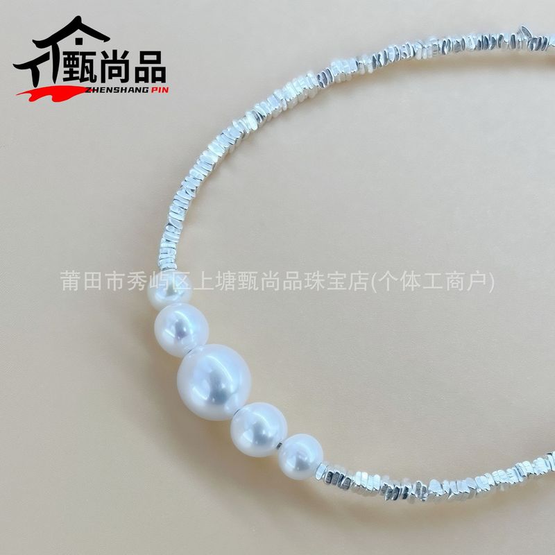 碎银几两珍珠手串女百搭碎银子闺蜜腕饰气质珍珠链新款设计小清新|undefined