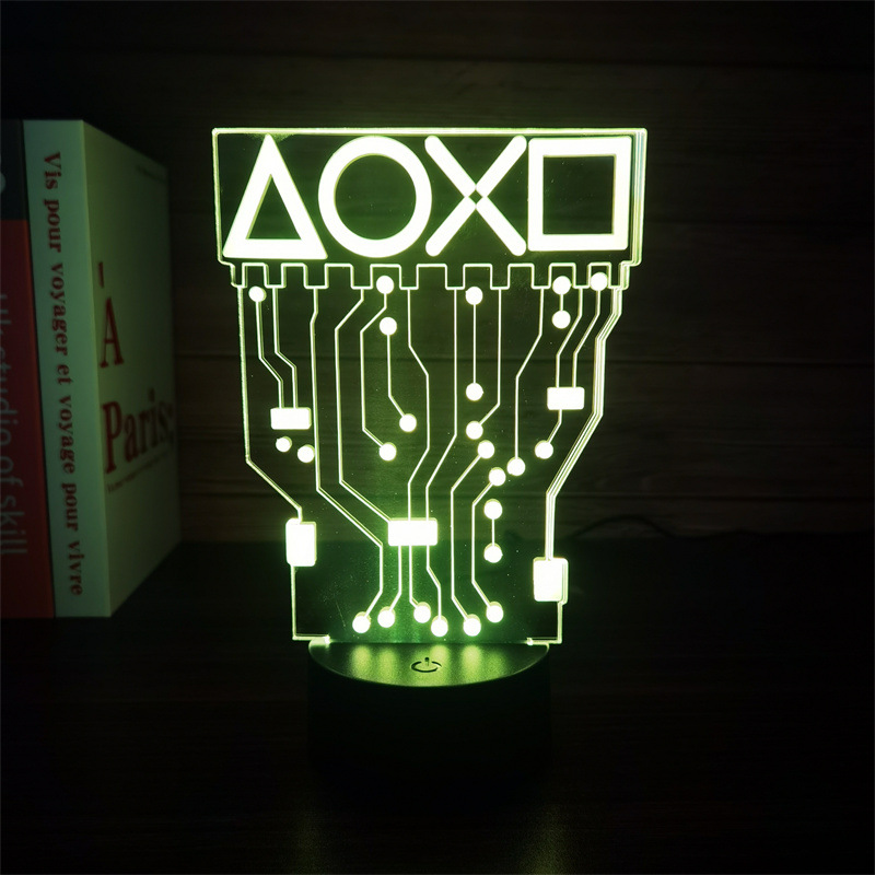 Lámpara 3D decorativa estilo gaming con diseño de mando