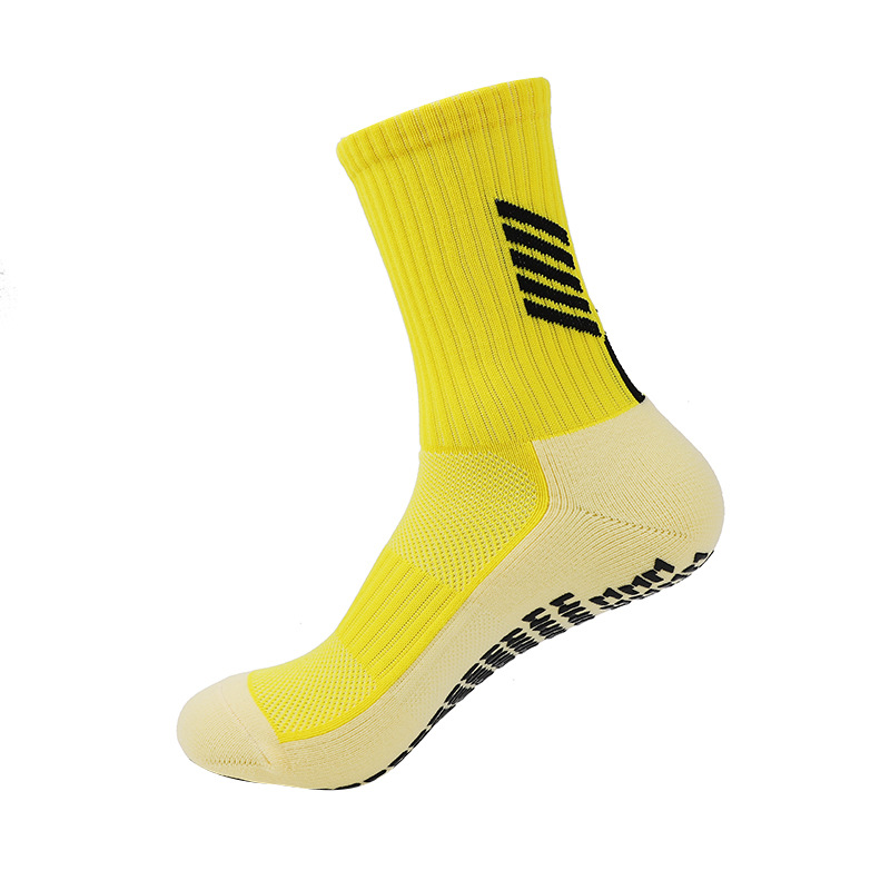 Calcetines de fútbol de media caña unisex para entrenamiento/competición, suela de toalla reforzada，antideslizantes