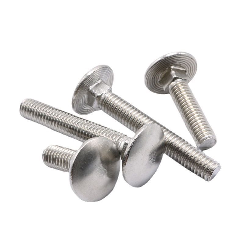 201 pernos de carro de acero inoxidable tornillo de acero inoxidable cabeza redonda cuello cuadrado cabeza pequeña M6M8M10 tornillo de carro