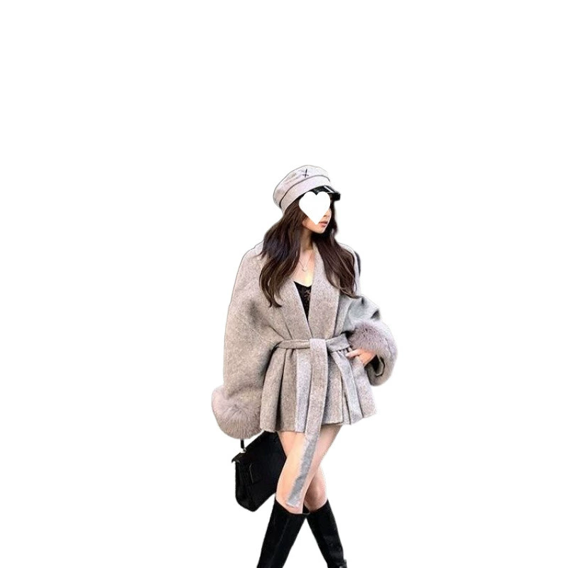 Thin belt, coat, jacket, short summer long-sleeve, internet celebrity, loose fit