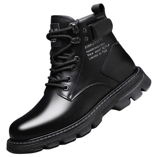 Martin boots men's high-top British style work boots outdoor trendy shoes mid-top leather boots men's autumn casual Martin shoes
