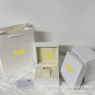 High-End Watch Case Leather Flip Watch Storage Box with Instruction Card Gift Bag Factory Direct Sale
