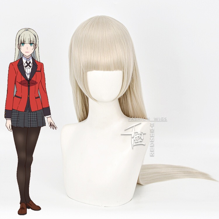 【Xing Luo】Kakegurui (Baccarat) Tougi Lili Ka, Tougi Lili Ka long hair cosplay anime wig 【Xing Luo】Kakegurui (Baccarat) Tougi Lili Ka, Tougi Lili Ka long hair cosplay anime wig