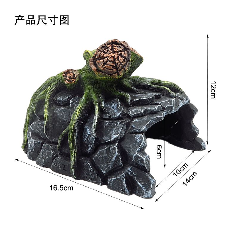 Pecera acuario decoración paisajismo decoración puente rocalla trepadora árbol cueva puente descanso trepador casa refugio tortuga terraza