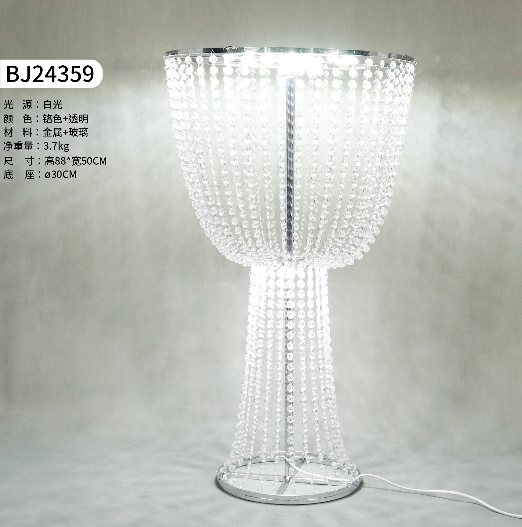 Colgante de metal lámpara guía de vidrio floral mesa de comedor de hotel boda decoración floral estante de flores de perlas de octogón