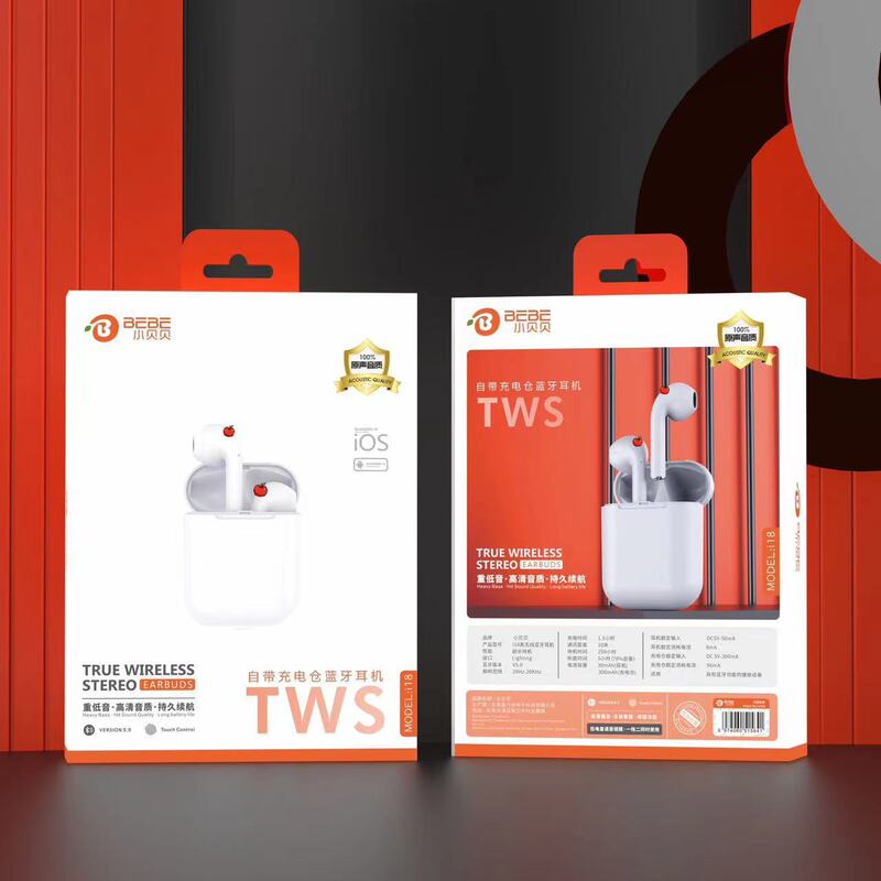 Bluetooth Headset TWS comes with charging compartment for long-lasting high-definition sound quality and bass for Apple Huawei Headset