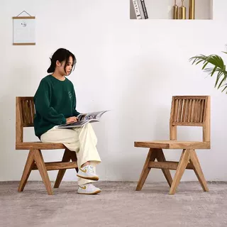 老榆木餐椅实木靠背椅榆木复古单人椅阳台休闲办公椅禅意客厅家具