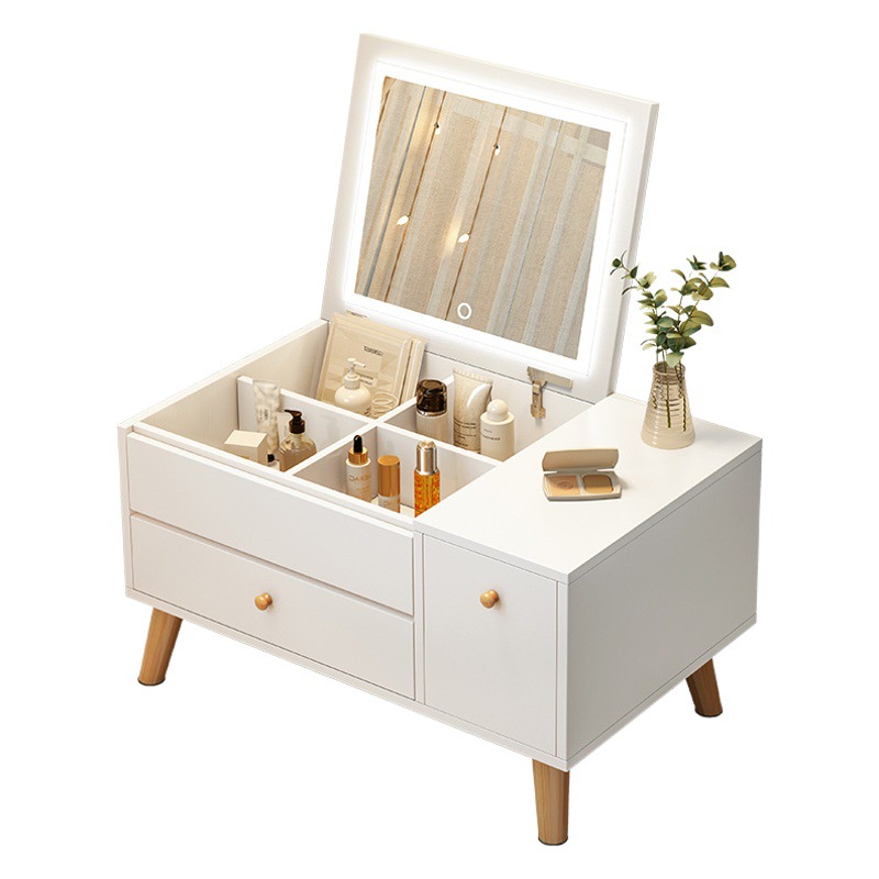 Bay ventana tocador gabinete de almacenamiento integrado dormitorio pequeño apartamento mesa de maquillaje moderno simple Internet celebridad ins estilo mesa de maquillaje