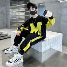 25秋款儿童时尚字母长袖长裤运动休闲套装中大男童卫衣卫裤两件套